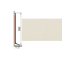 Плинтус Плинтус алюминиевый Русский профиль 100мм ПОЛИМЕРНОЕ ПОКРЫТИЕ сильвер фото 1 | FLOORDEALER