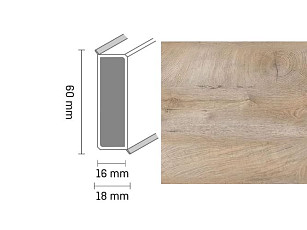 Плинтус Широкий плинтус Cubu flex life XL 60/19 Touch and style 2939 edeline фото 1 | FLOORDEALER