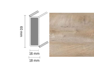 Плинтус Широкий плинтус Cubu flex life XL 60/19 Touch and style 2939 edeline фото 1 | FLOORDEALER