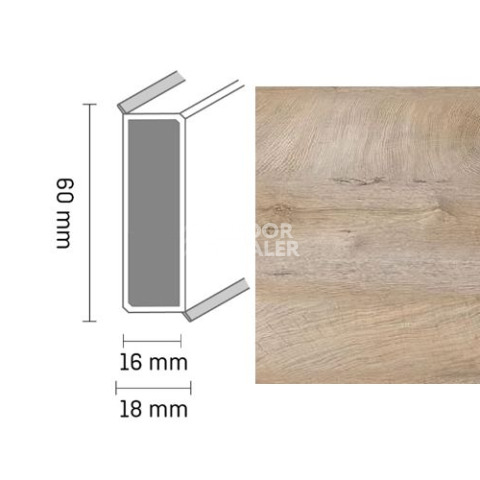 Плинтус Широкий плинтус Cubu flex life XL 60/19 Touch and style 2939 edeline фото 1 | FLOORDEALER