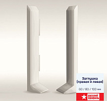 Плинтус Заглушка (правая и левая) для алюминиевого плинтуса Русский профиль Заглушка для алюминиевого плинтуса фото 1 | FLOORDEALER