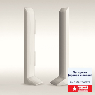 Плинтус Заглушка (правая и левая) для алюминиевого плинтуса Русский профиль Заглушка для алюминиевого плинтуса фото 1 | FLOORDEALER