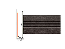 Плинтус алюминиевый Русский профиль 80мм ДЕКОРАТИВНОЕ ПОКРЫТИЕ токио фото 1 | FLOORDEALER