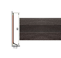 Плинтус Плинтус алюминиевый Русский профиль 80мм ДЕКОРАТИВНОЕ ПОКРЫТИЕ токио фото 1 | FLOORDEALER