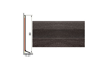 Плинтус Плинтус алюминиевый Русский профиль 80мм ДЕКОРАТИВНОЕ ПОКРЫТИЕ токио фото 1 | FLOORDEALER