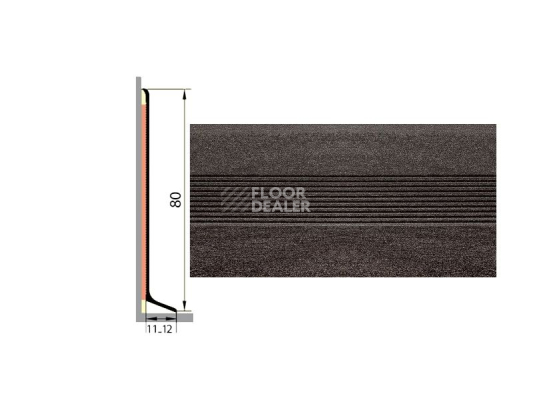 Плинтус Плинтус алюминиевый Русский профиль 80мм ДЕКОРАТИВНОЕ ПОКРЫТИЕ токио фото 1 | FLOORDEALER