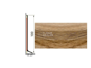 Плинтус Плинтус алюминиевый Русский профиль 100мм ДЕКОРАТИВНОЕ ПОКРЫТИЕ дуб камелия фото 1 | FLOORDEALER