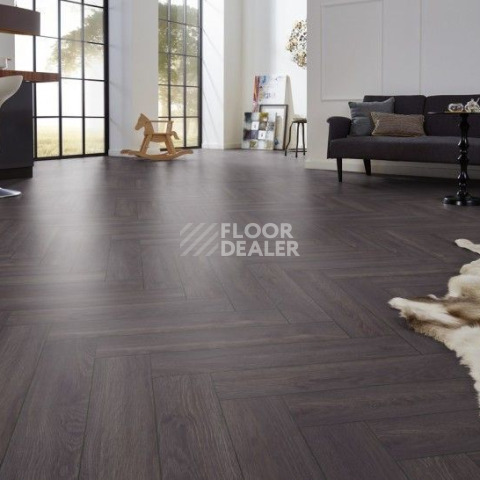 Kronotex Herringbone 8мм d6010 Дуб Эльба Черный фото 5 | FLOORDEALER
