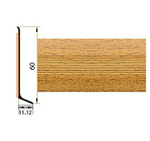 Плинтус Плинтус алюминиевый Русский профиль 60мм ДЕКОРАТИВНОЕ ПОКРЫТИЕ бук фото 1 | FLOORDEALER