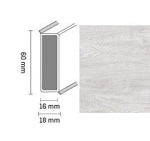 Плинтус Широкий плинтус Cubu flex life XL 60/19 Touch and style 2943-tamija фото 1 | FLOORDEALER