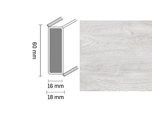 Плинтус Широкий плинтус Cubu flex life XL 60/19 Touch and style 2943-tamija фото 1 | FLOORDEALER