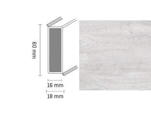 Плинтус Широкий плинтус Cubu flex life XL 60/19 Touch and style 2943-tamija фото 1 | FLOORDEALER