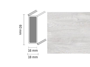 Широкий плинтус Cubu flex life XL 60/19 Touch and style 2943-tamija фото 1 | FLOORDEALER