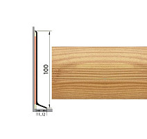 Плинтус Плинтус алюминиевый Русский профиль 100мм ДЕКОРАТИВНОЕ ПОКРЫТИЕ сосна фото 1 | FLOORDEALER