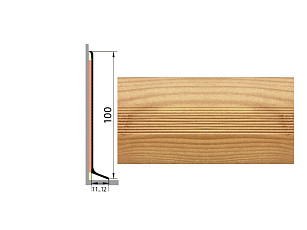Плинтус Плинтус алюминиевый Русский профиль 100мм ДЕКОРАТИВНОЕ ПОКРЫТИЕ сосна фото 1 | FLOORDEALER