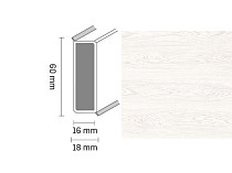 Плинтус Широкий плинтус Cubu flex life XL 60/19 Touch and style 2959 puccini фото 1 | FLOORDEALER