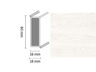 Плинтус Широкий плинтус Cubu flex life XL 60/19 Touch and style 2959 puccini фото 1 | FLOORDEALER