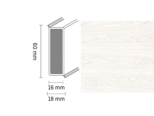 Плинтус Широкий плинтус Cubu flex life XL 60/19 Touch and style 2959 puccini фото 1 | FLOORDEALER