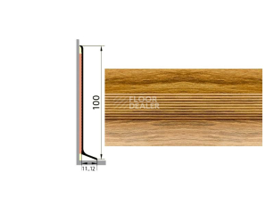 Плинтус Плинтус алюминиевый Русский профиль 100мм ДЕКОРАТИВНОЕ ПОКРЫТИЕ дуб эдельвейс фото 1 | FLOORDEALER