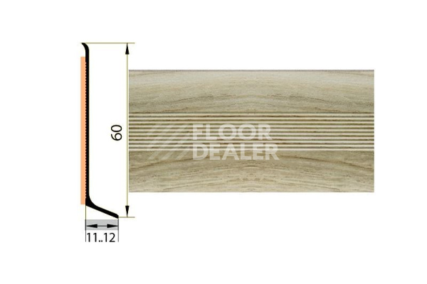 Плинтус Плинтус алюминиевый Русский профиль 60мм ДЕКОРАТИВНОЕ ПОКРЫТИЕ дуб аляска фото 1 | FLOORDEALER