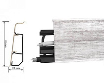 Плинтус Arbiton Indo Плинтус Arbiton Indo 70мм ПВХ 131 Дуб Филадельфия фото 1 | FLOORDEALER