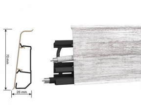 Плинтус Arbiton Indo Плинтус Arbiton Indo 70мм ПВХ 131 Дуб Филадельфия фото 1 | FLOORDEALER