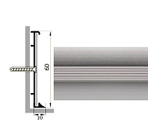 Плинтус Коммерческий плинтус алюминиевый Русский профиль 60мм БЕЗ ПОКРЫТИЯ фото 1 | FLOORDEALER