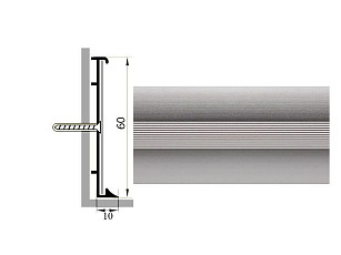 Плинтус Коммерческий плинтус алюминиевый Русский профиль 60мм БЕЗ ПОКРЫТИЯ фото 1 | FLOORDEALER