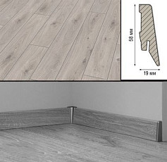 Плинтус Плинтус МДФ Kronotex ламинированный D3239 Плинтус ламинированный МДФ Kronotex Дуб Престиж белый фото 1 | FLOORDEALER