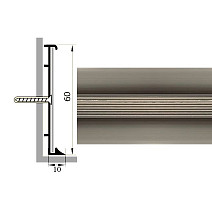 Плинтус Коммерческий плинтус алюминиевый Русский профиль 60мм АНОДИРОВАННОЕ ПОКРЫТИЕ шампань глянец фото 1 | FLOORDEALER