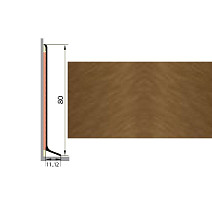Плинтус Плинтус алюминиевый Русский профиль 80мм АНОДИРОВАННОЕ ПОКРЫТИЕ бронза матовая фото 1 | FLOORDEALER