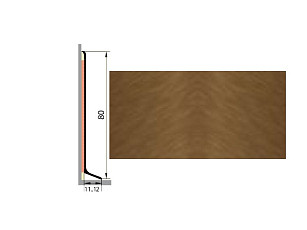 Плинтус Плинтус алюминиевый Русский профиль 80мм АНОДИРОВАННОЕ ПОКРЫТИЕ бронза матовая фото 1 | FLOORDEALER
