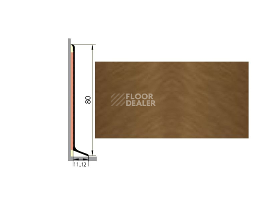 Плинтус Плинтус алюминиевый Русский профиль 80мм АНОДИРОВАННОЕ ПОКРЫТИЕ бронза матовая фото 1 | FLOORDEALER