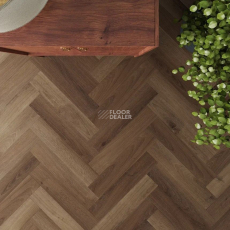 Maximus Herringbone Highland Oak Chocolate фото 2 | FLOORDEALER