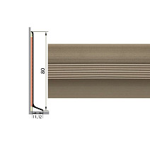 Плинтус Плинтус алюминиевый Русский профиль 80мм АНОДИРОВАННОЕ ПОКРЫТИЕ титан матовый фото 1 | FLOORDEALER