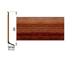 Плинтус Плинтус алюминиевый Русский профиль 60мм ДЕКОРАТИВНОЕ ПОКРЫТИЕ дуб натуральный фото 1 | FLOORDEALER