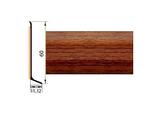 Плинтус Плинтус алюминиевый Русский профиль 60мм ДЕКОРАТИВНОЕ ПОКРЫТИЕ дуб натуральный фото 1 | FLOORDEALER