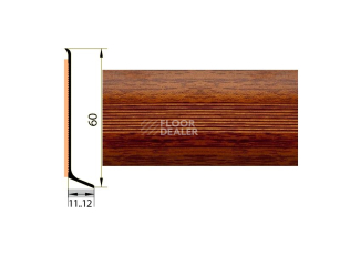 Плинтус Плинтус алюминиевый Русский профиль 60мм ДЕКОРАТИВНОЕ ПОКРЫТИЕ дуб натуральный фото 1 | FLOORDEALER