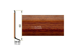 Плинтус алюминиевый Русский профиль 60мм ДЕКОРАТИВНОЕ ПОКРЫТИЕ дуб натуральный фото 1 | FLOORDEALER