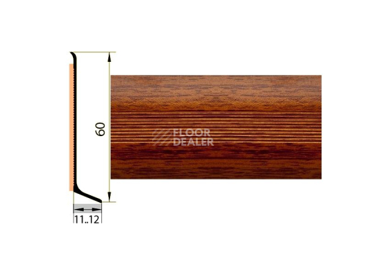Плинтус Плинтус алюминиевый Русский профиль 60мм ДЕКОРАТИВНОЕ ПОКРЫТИЕ дуб натуральный фото 1 | FLOORDEALER