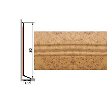 Плинтус Плинтус алюминиевый Русский профиль 80мм ДЕКОРАТИВНОЕ ПОКРЫТИЕ пробка фото 1 | FLOORDEALER