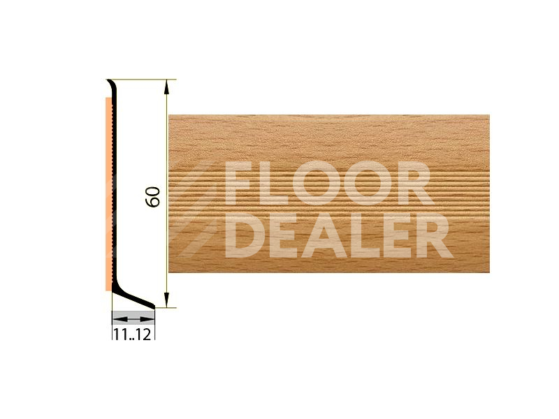 Плинтус ДЕКОРАТИВНОЕ ПОКРЫТИЕ бук натуральный фото 1 | FLOORDEALER