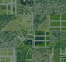 Ковровая плитка Ege Highline Cityscapes Aerial Map Green rfm 52205011 фото 1 | FLOORDEALER