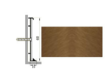 Коммерческий плинтус алюминиевый Русский профиль 60мм АНОДИРОВАННОЕ ПОКРЫТИЕ бронза матовая фото 1 | FLOORDEALER