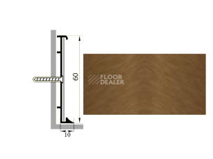 Плинтус Коммерческий плинтус алюминиевый Русский профиль 60мм АНОДИРОВАННОЕ ПОКРЫТИЕ бронза матовая фото 1 | FLOORDEALER