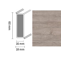 Плинтус Широкий плинтус Cubu flex life XL 60/19 Touch and style 2944 maelle фото 1 | FLOORDEALER