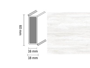 Плинтус Широкий плинтус Cubu flex life XL 60/19 Touch and style 2958 andersen фото 1 | FLOORDEALER