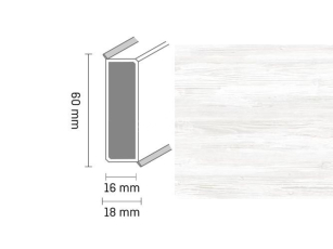 Плинтус Широкий плинтус Cubu flex life XL 60/19 Touch and style 2958 andersen фото 1 | FLOORDEALER