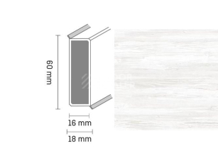 Плинтус Широкий плинтус Cubu flex life XL 60/19 Touch and style 2958 andersen фото 1 | FLOORDEALER