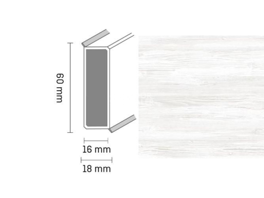 Плинтус Широкий плинтус Cubu flex life XL 60/19 Touch and style 2958 andersen фото 1 | FLOORDEALER